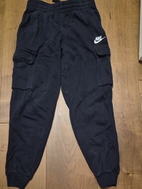Nike Kids Black Joggers with Cargo Pockets